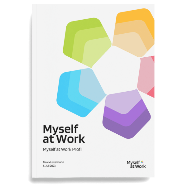 Image of the cover page of an exemplary Myself at Work profile with a light shadow in front of a white background